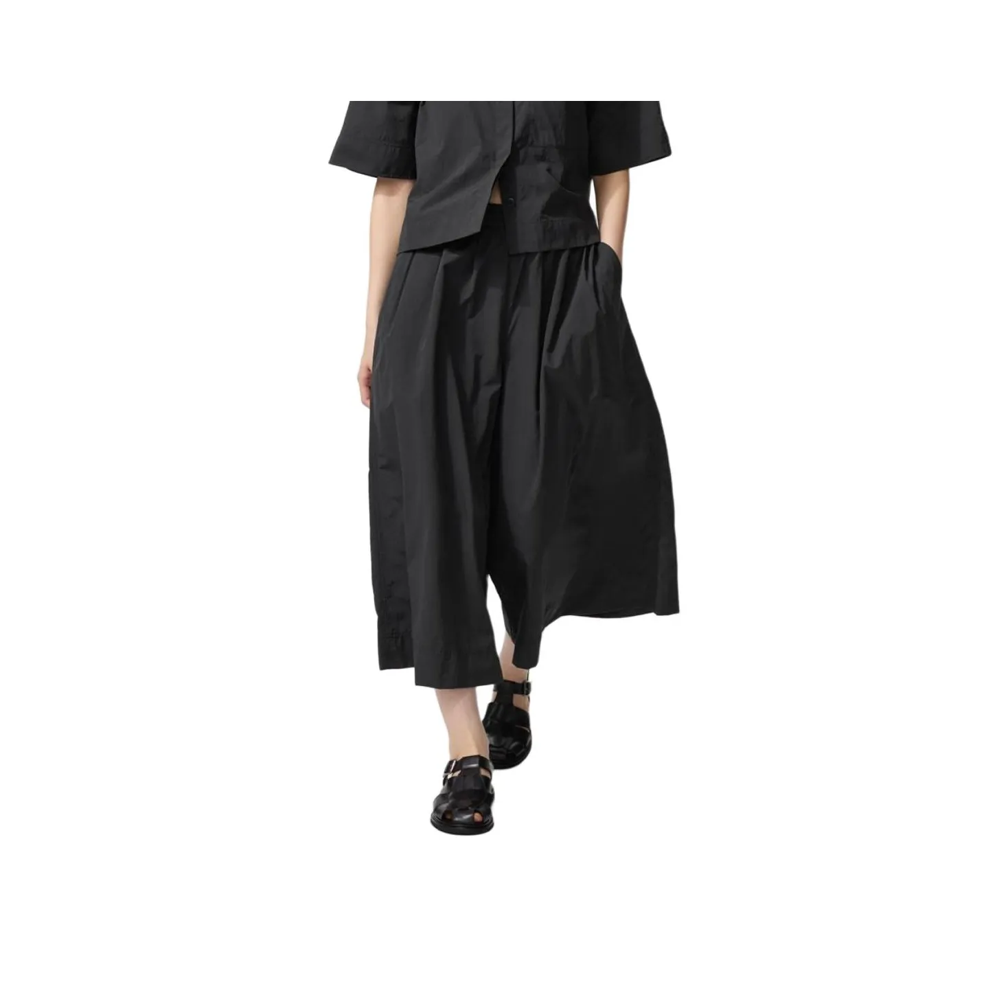 UNIQLO Черные Женские Повседневные Брюки