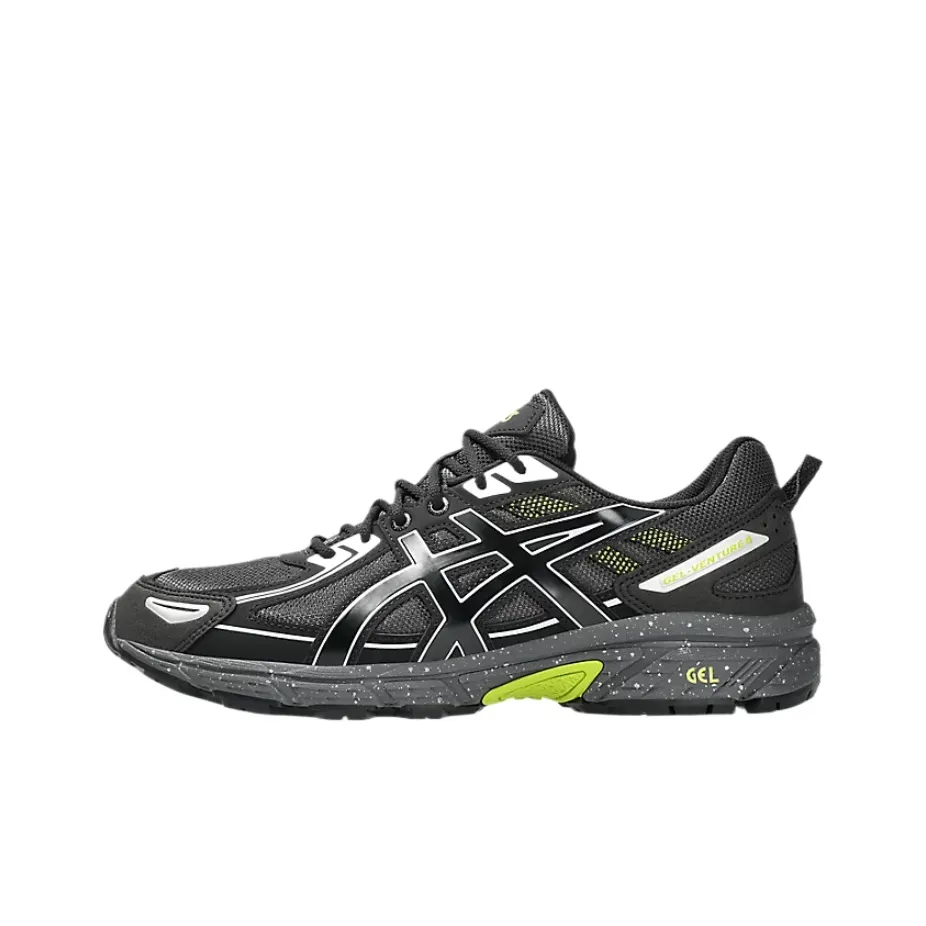 Asics Gel Venture 6 Low Топ Беговые кроссовки Унисекс Черный