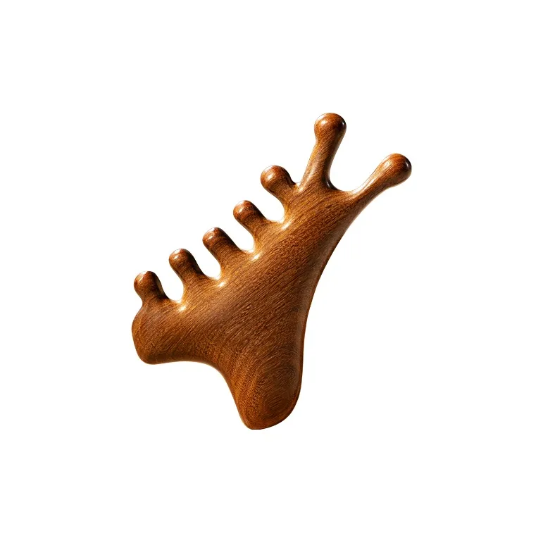 NILIYA Многофункциональная расческа для массажа головы из сандалового дерева разгружает волосяные фолликулы и улучшает кровообращение