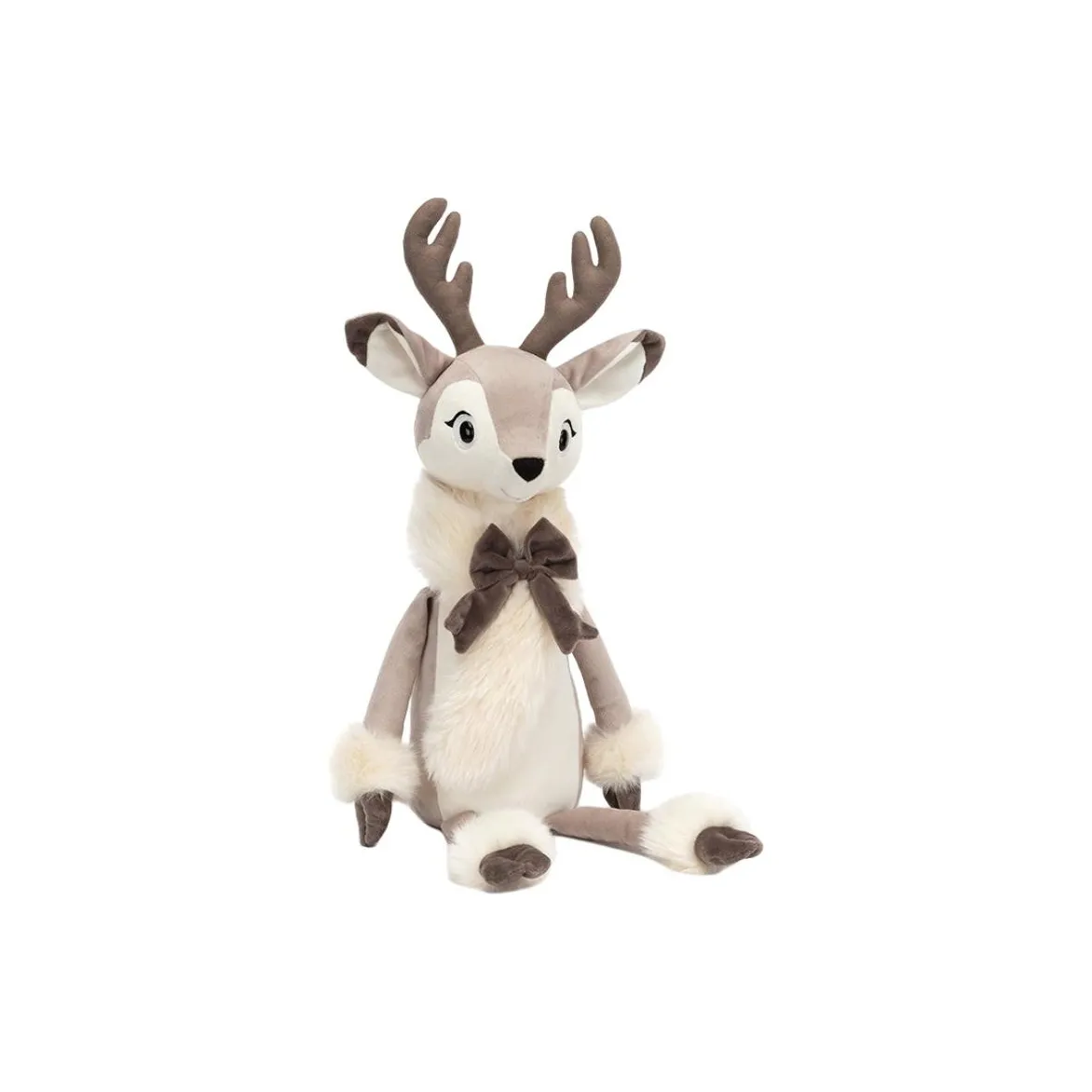 JELLYCAT Farm Animal Collection Joey Reindeer Плюшевая кукла 55 см Высота сидения 36 см Высота в сидячем положении