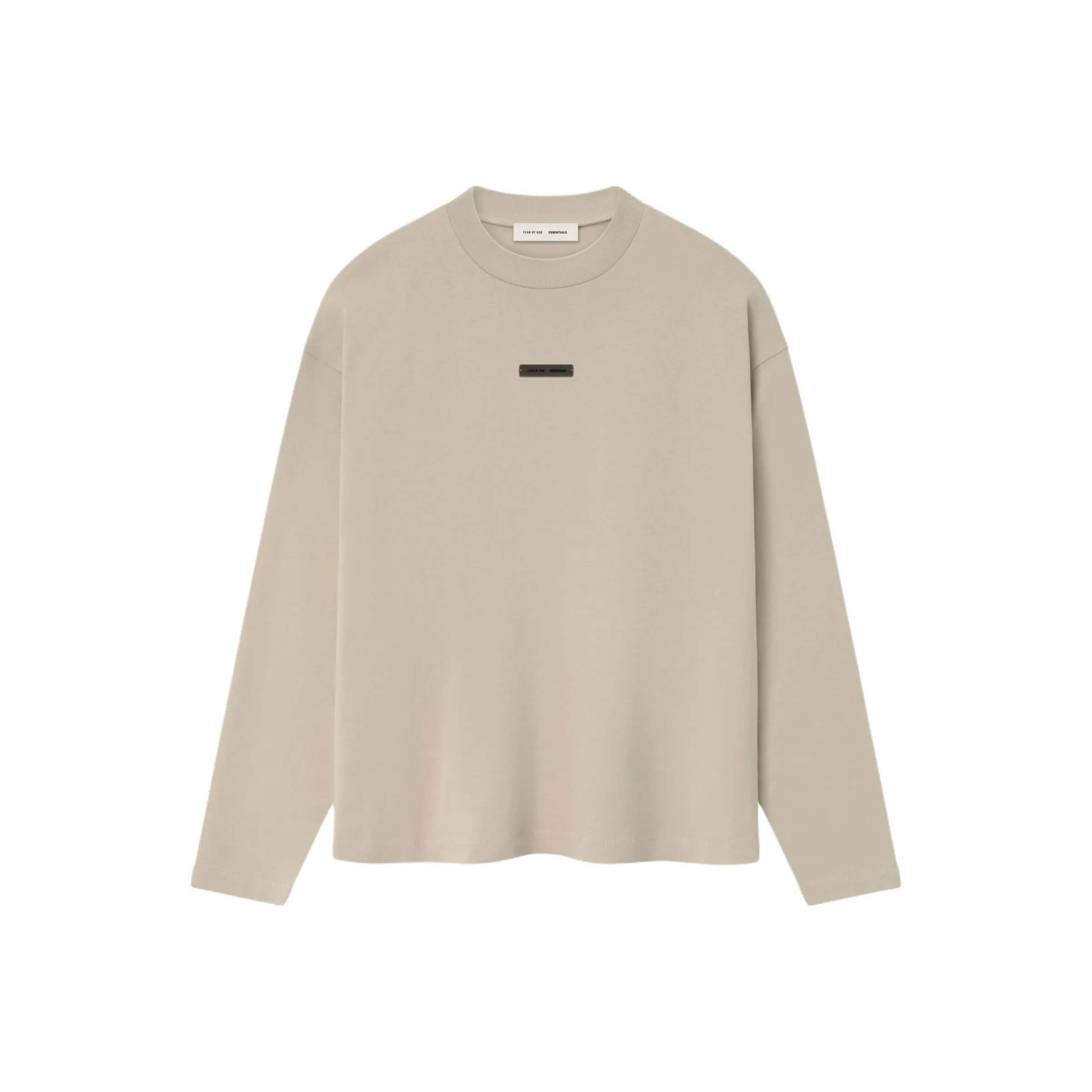 Fear of God ESSENTIALS Classic Fit Длинный рукав Древесина Essentials Fear of God T Рубашка Унисекс