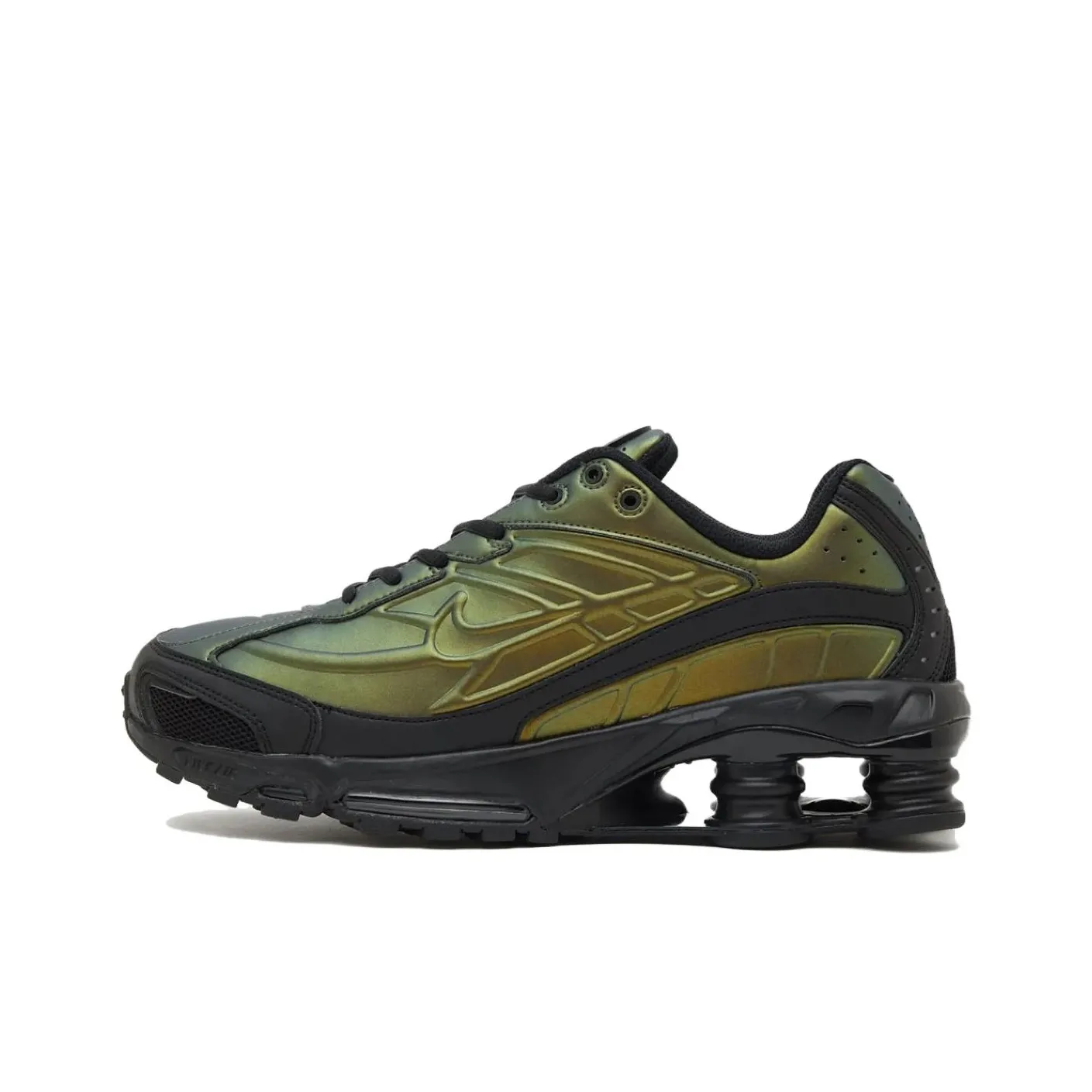 Nike Shox Ride 2 Устойчивые к истиранию Низкие Беговые кроссовки Унисекс Зеленый Черный