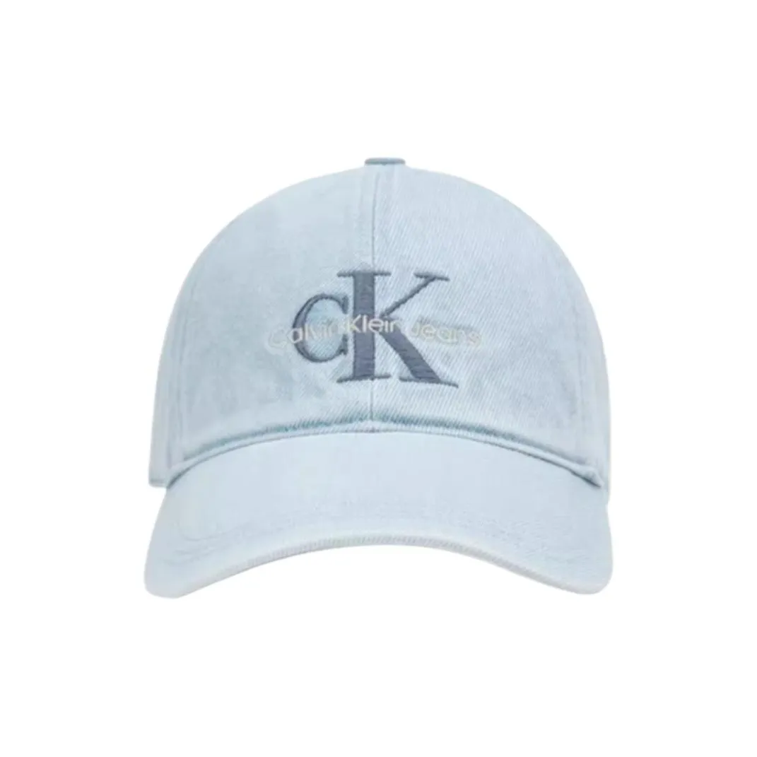 CALVIN KLEIN Cotton Baseball Caps Unisex Denim Light Blue