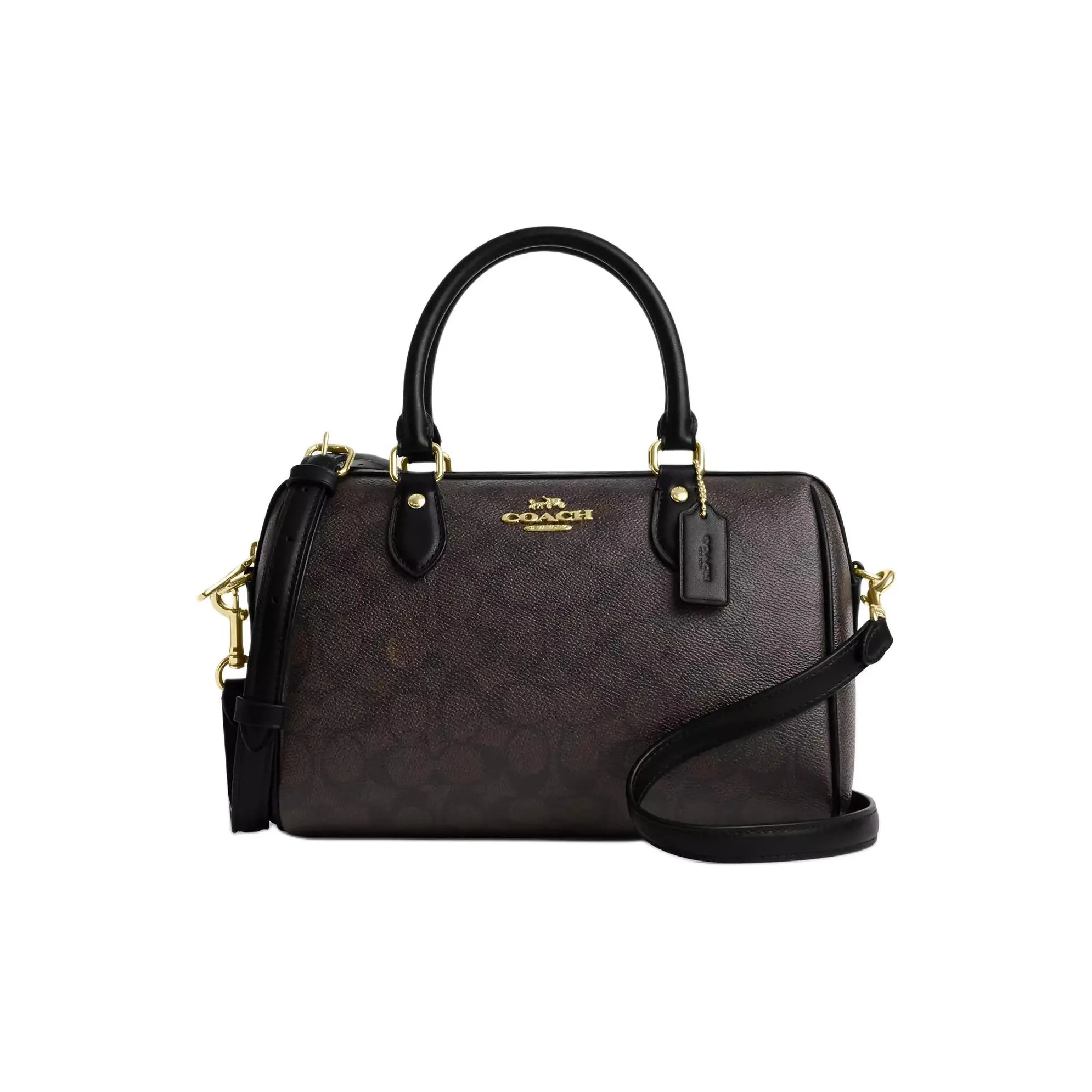 COACH Rowan Искусственная кожа Сумка через плечо Сумка среднего размера Женская Цвет ореховый