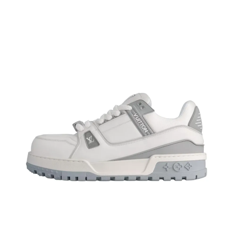 LOUIS VUITTON Trainer Maxi Little Jigglypuff Low Top Skateboard Shoes Unisex White Gray