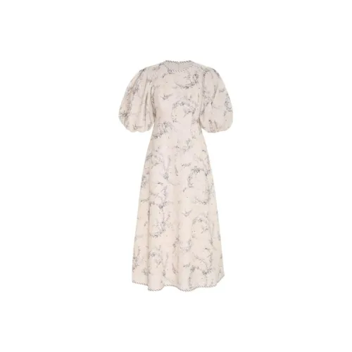 Zimmermann Многоцветные Женские Короткие Платья с Рукавами