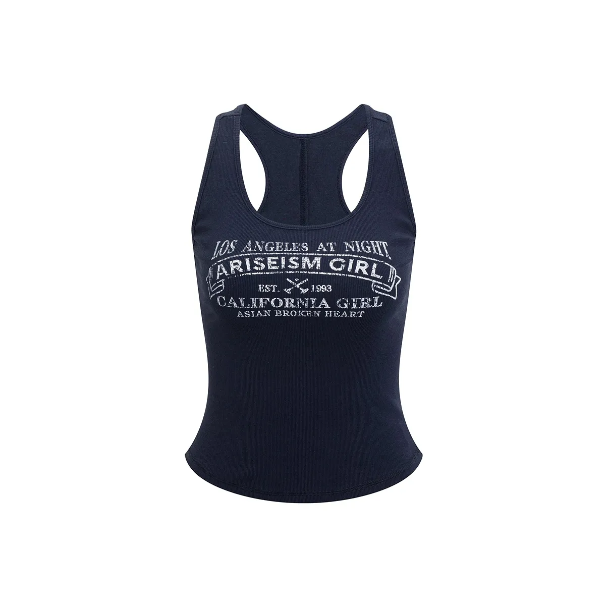 Ariseism Printed Буква V Воротник Топ на бретелях для Женщин Летний Горячий Девушка Облегающий крой Топ Женский