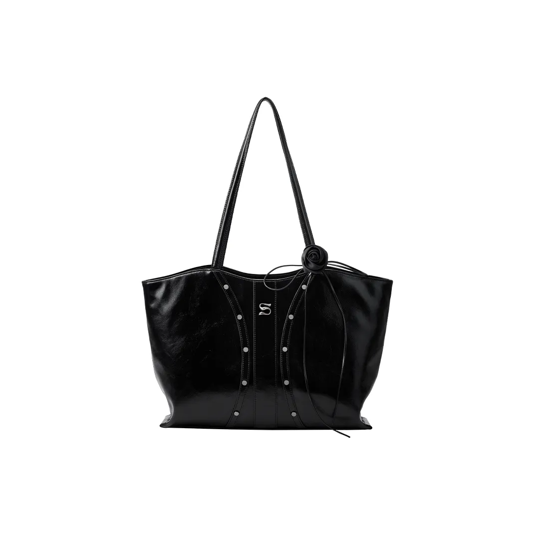 SMOSMOS ПУ (полиуретан) Сумка-тоут Сумка через плечо Стандартная Женская Черная