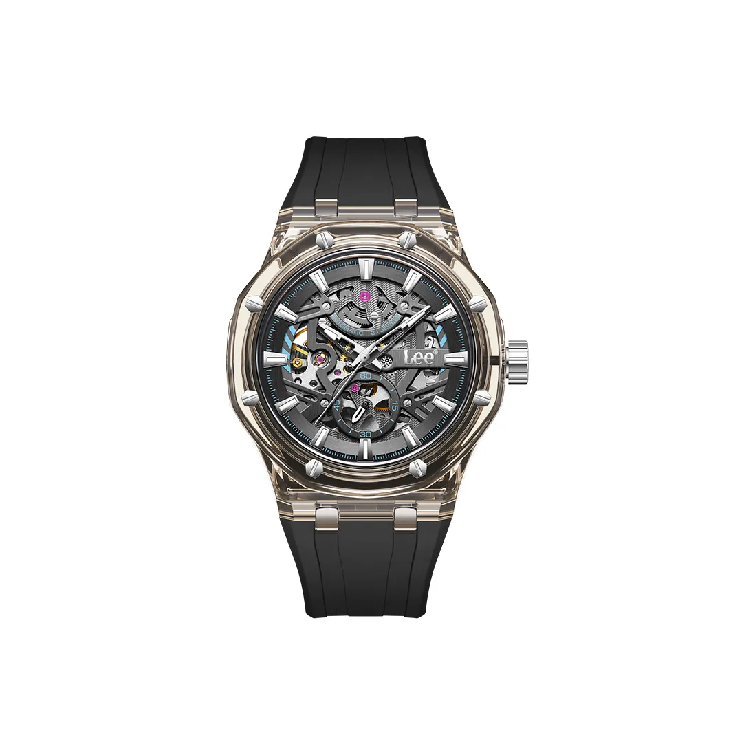 Lee Western Legend Collection Механические часы силиконовый ремешок черный циферблат унисекс подарочная коробка к Валентину
