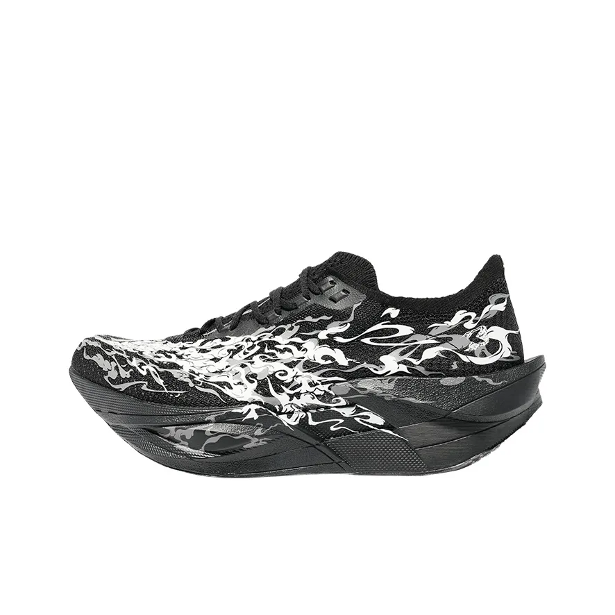 ANTA C202 6,0 PRO Амортизация Износостойкий Низкий Топ с Карбоновыми Плитами для Гонок Беговые Кроссовки Мужские Черный Белый Серый