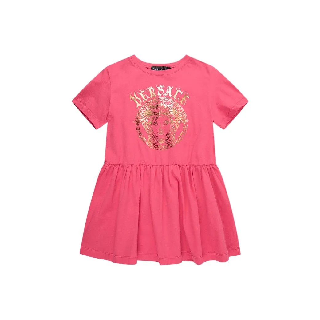 VERSACE Розово-красные Платья для детей