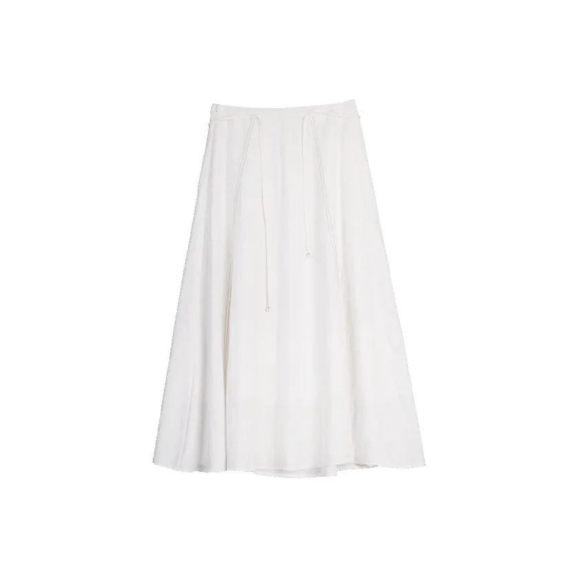 ELLE Экрю Женские Повседневные Длинные Юбки