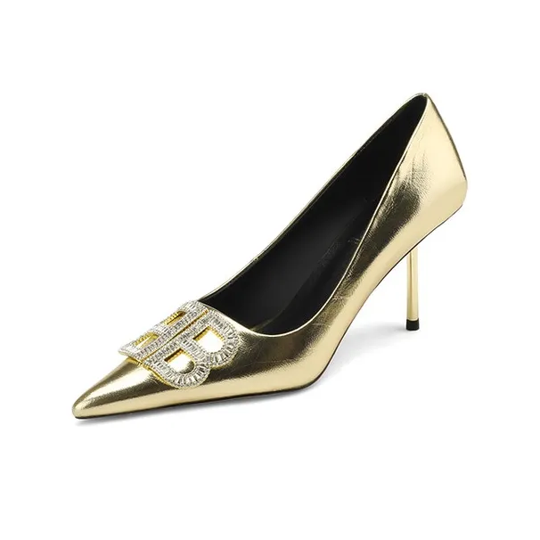 Su Yanjiao Узкий каблук Высокие каблуки Женские Золото