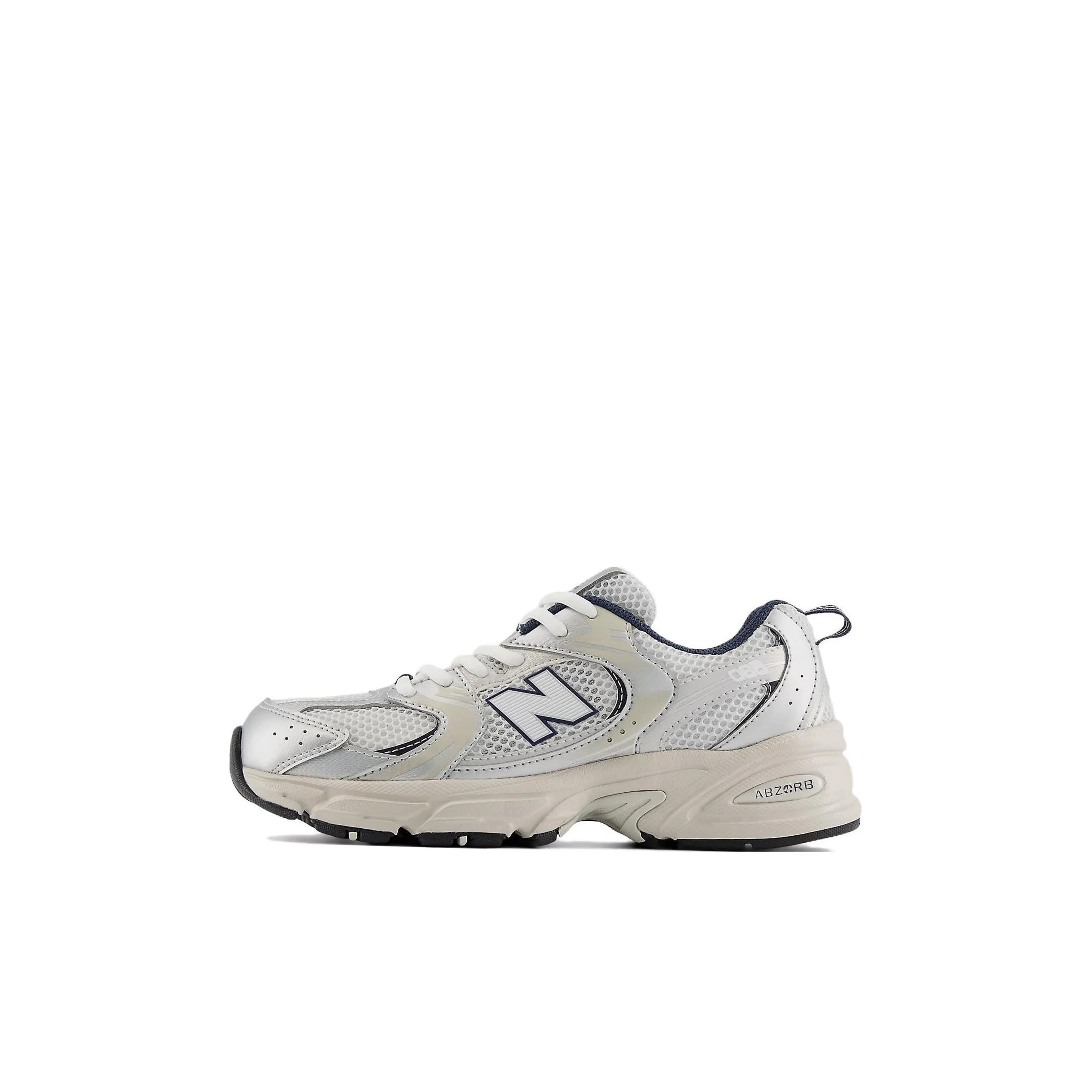 New Balance NB 530 Cushioning And Breathable Low Top Kids' Running Shoes White Blue Silver