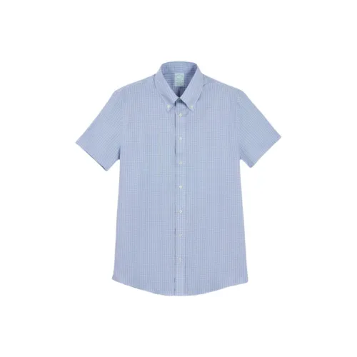 Brooks Brothers 4000 Синий Мужские Рубашки