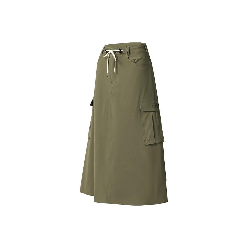 FILA Темно-зеленый KK Женские Повседневные Длинные Юбки