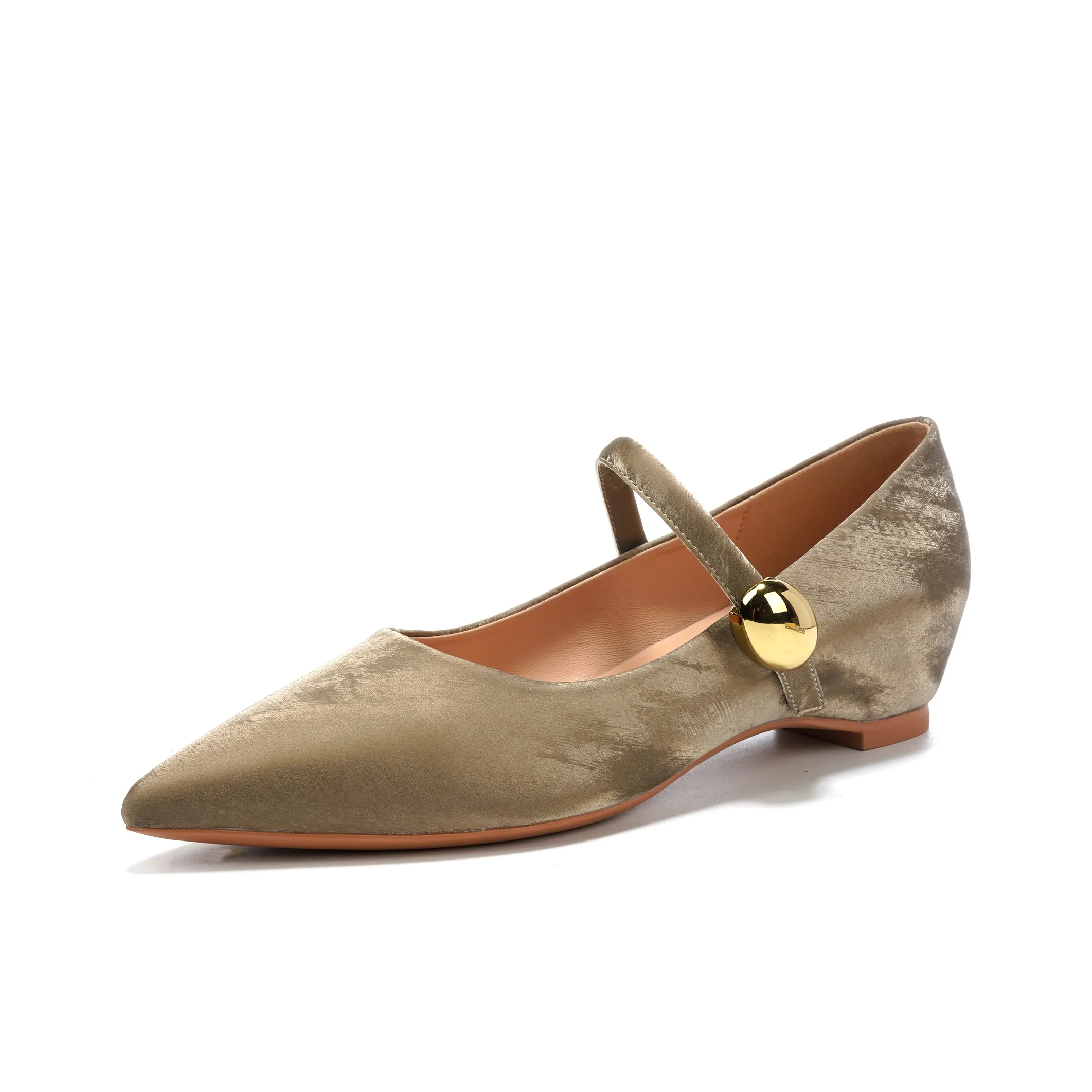 Beijiani Квадратный каблук Mary Jane обувь 3 см женская хаки