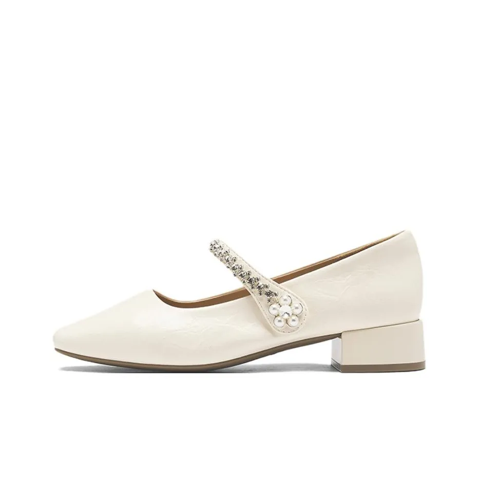 AGSDON Грубый каблук Мэри Джейн Женские обувь