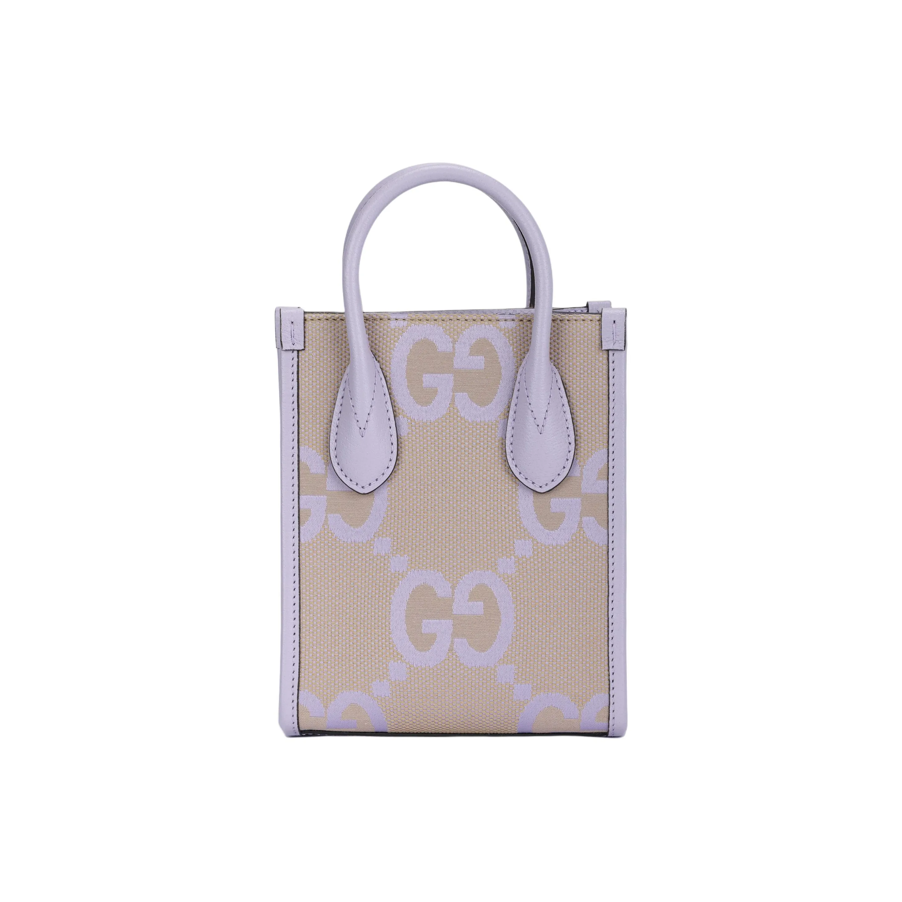 GUCCI Canvas With Leather Tote Bag, Shopping Bag, Shoulder Bag, Canvas Bag, Crossbody Bag, Handbag Mini Women's