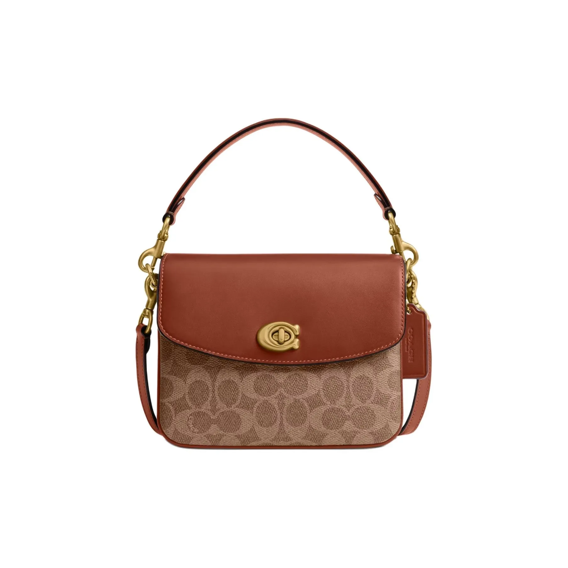 COACH Cassie Coated Canvas With Calfskin Handbag Trumpets Women's