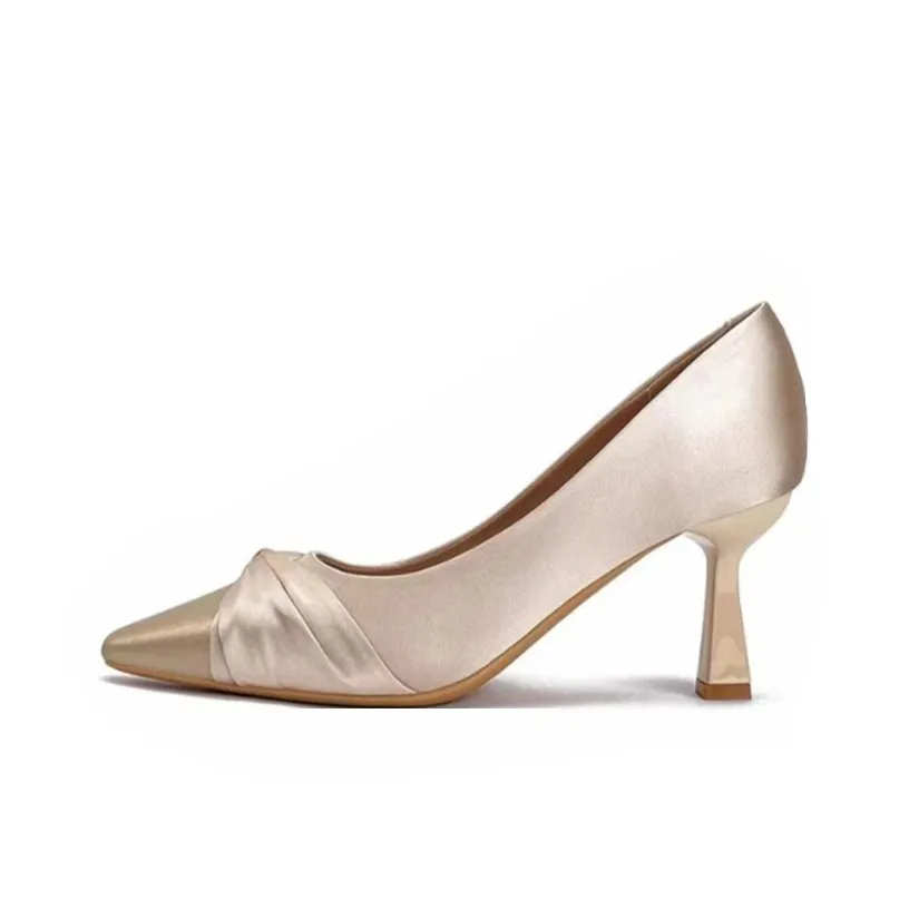 WOXXXN Узкий каблук Высокие каблуки Женские Шампанское