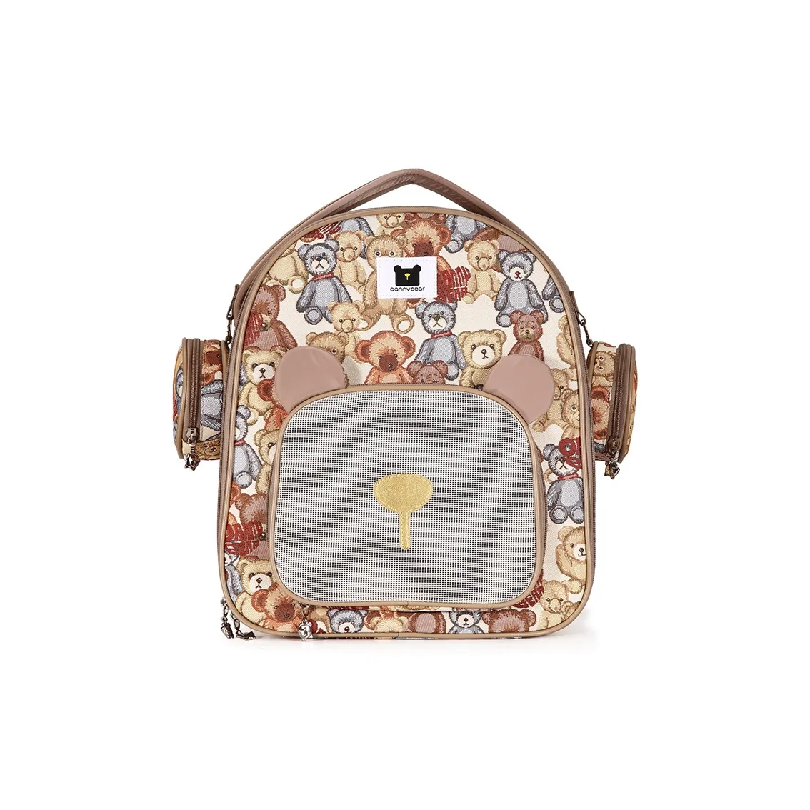 DANNYBEAR Ткань Рюкзак Унисекс Dudu Bear Бежевый Абрикос