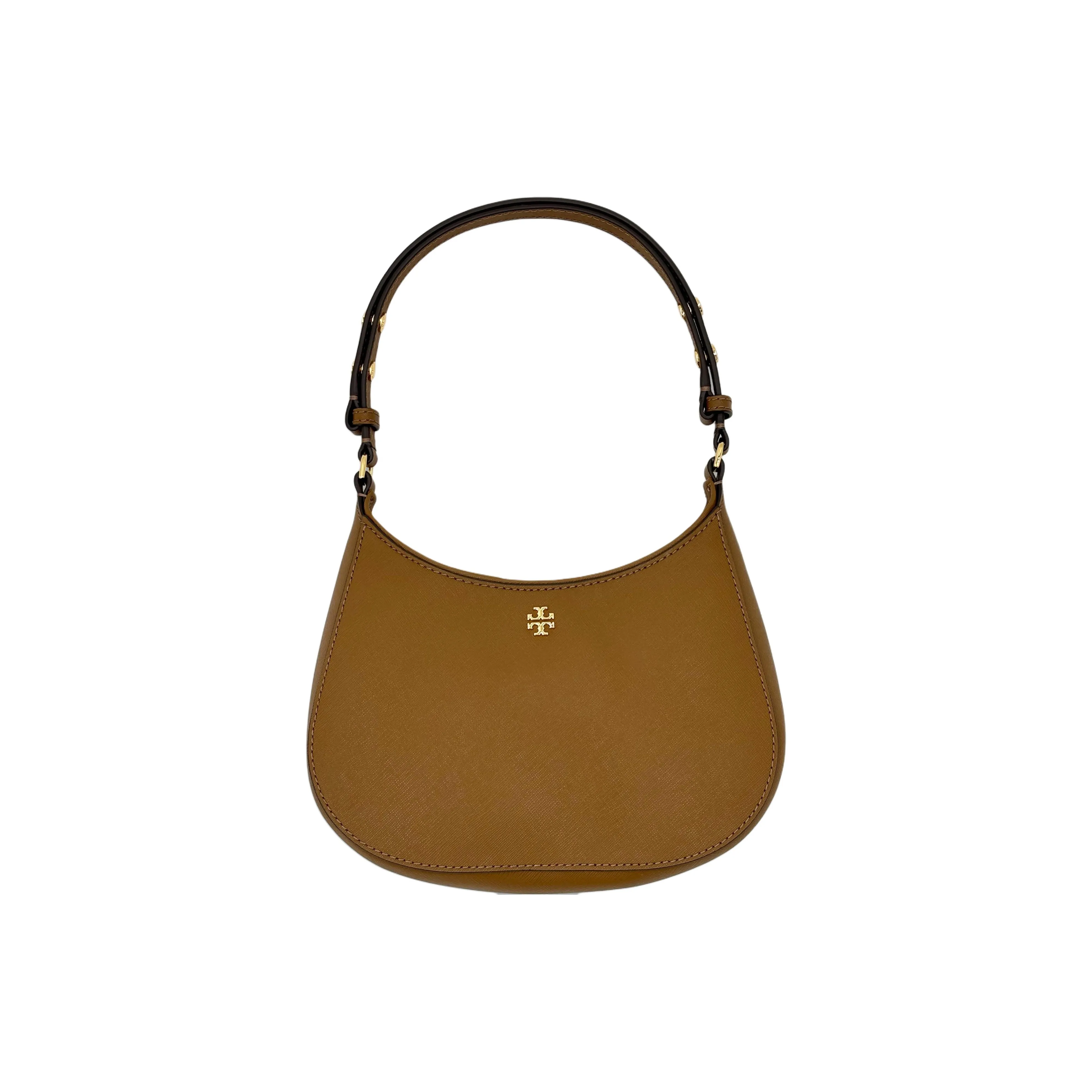 TORY BURCH Emerson Textured Cow Leather Shoulder Bag Handbag Shoulder Bag Women's Hazelnut Brown
