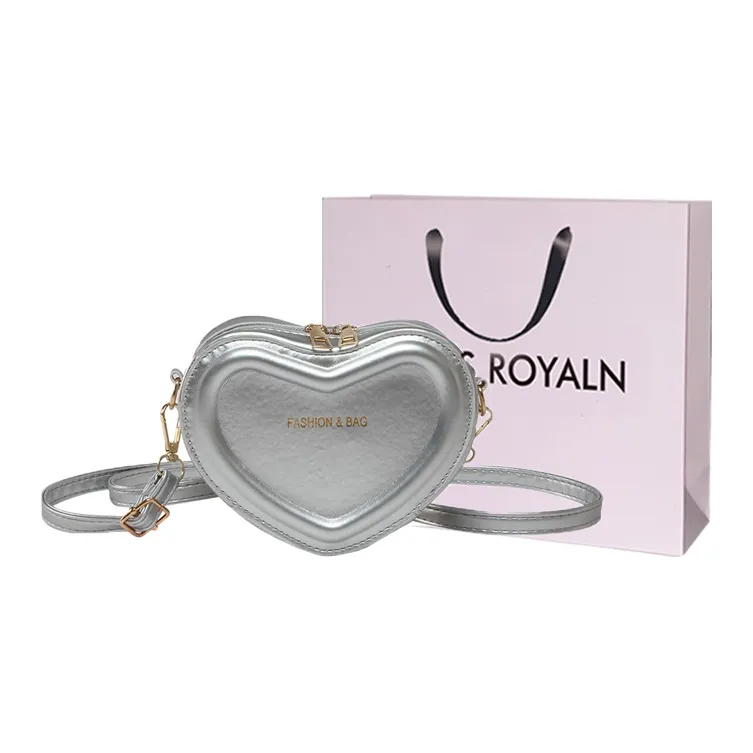 LOUIS ROYALN ПУ (полиуретан) Сердце-образная сумка через плечо Женская Черный Розовый Серебряный Белый