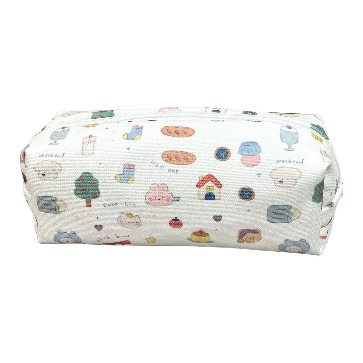 ALOENEY Холст Путешествие Хранение Сумка Женская Белая