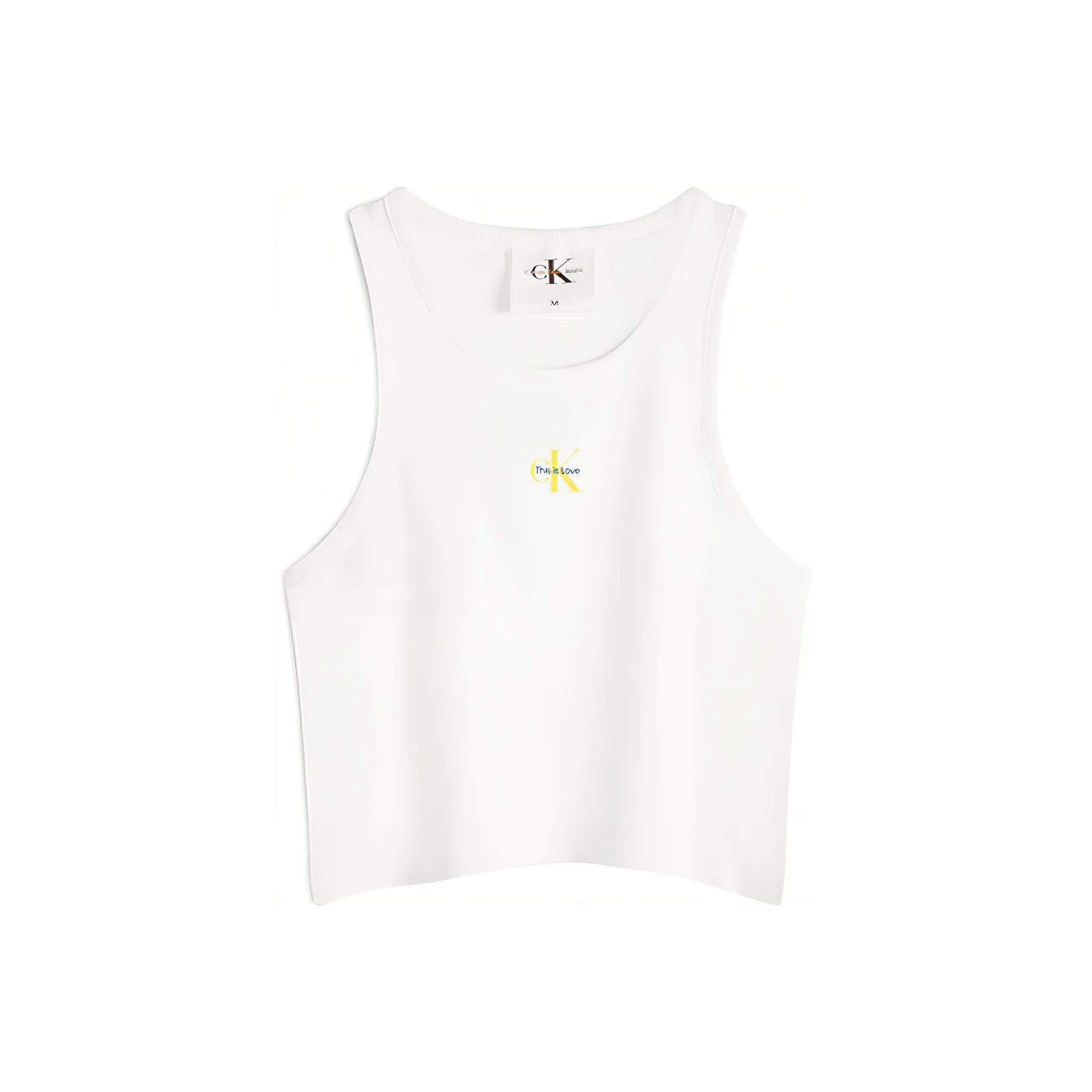 CALVIN KLEIN Rainbow Series Tank Top Unisex Moon White