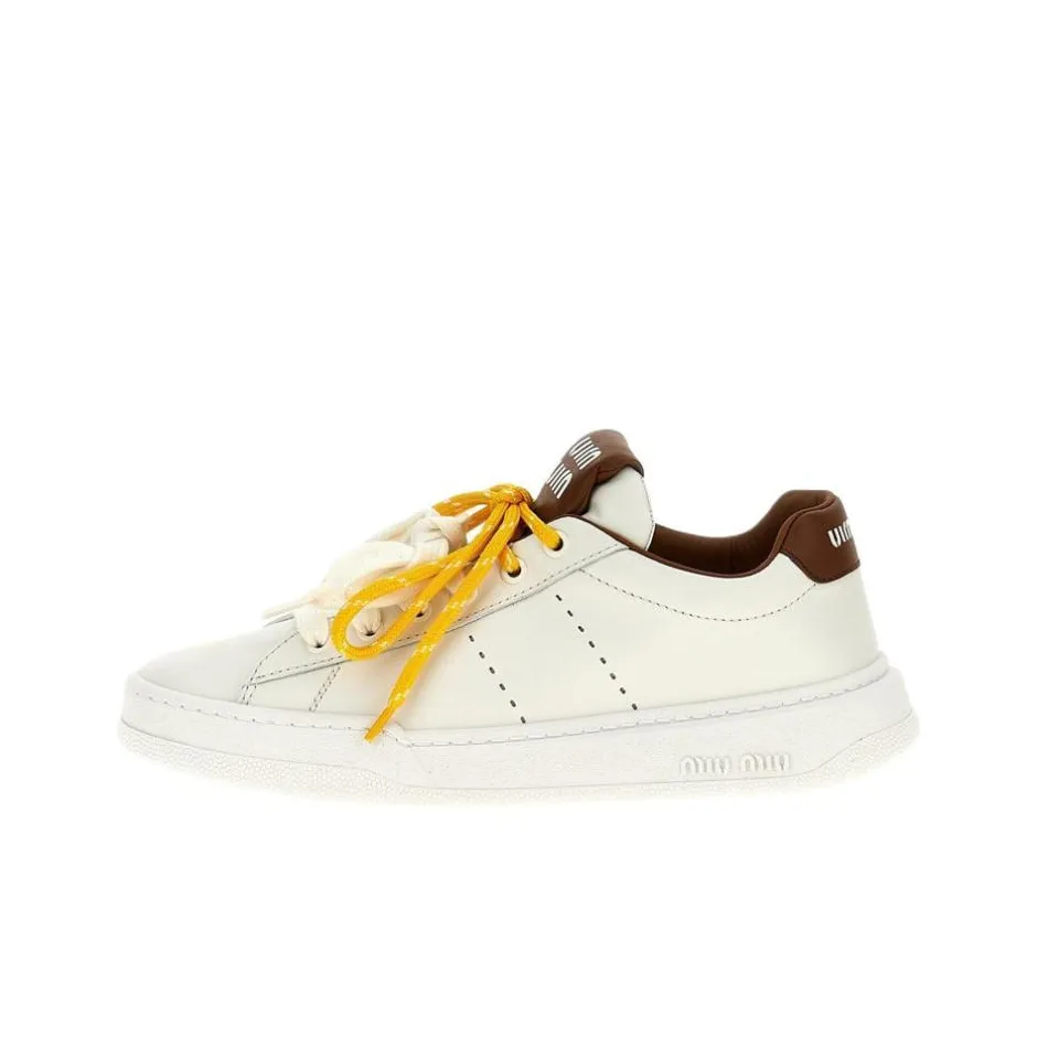 MIU MIU Low Top Skateboard Shoes Women's White