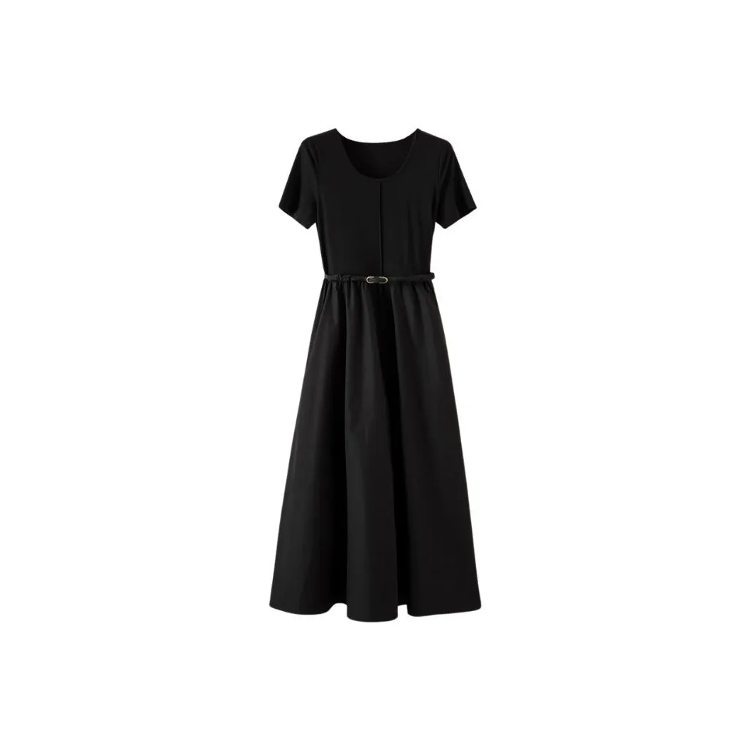 Late White Короткий рукав Платье Женское