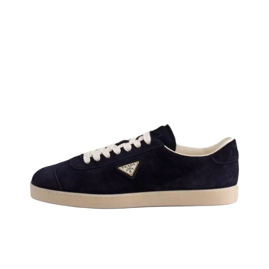 PRADA Lane Low Top Skateboard Shoes Men's Blue