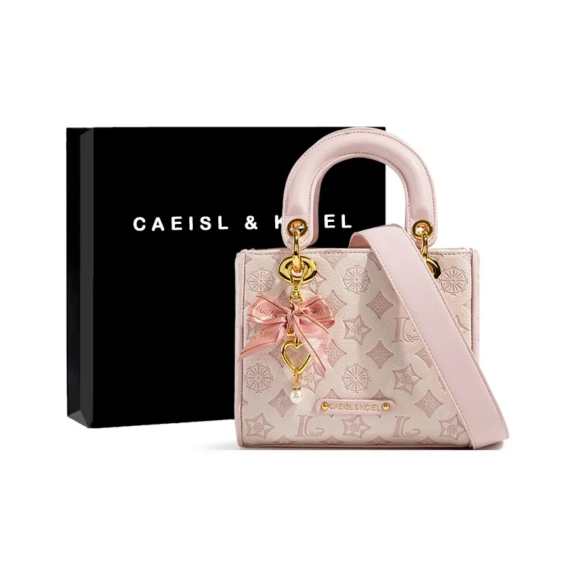 CAEISL KCIEL ПУ (полиуретан) Одно плечо Сумка Женская Морозно-розовый Прессованный Фиолетовый