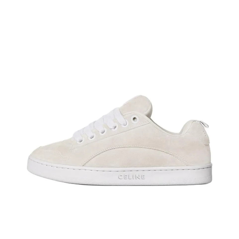 CELINE HUNTINGTON Low-Top Skateboard Shoes Men's Fluorescent White