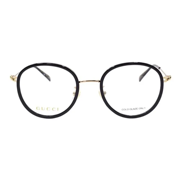 GUCCI Сплав Круглые Оправы для очков Женские Черный Золото