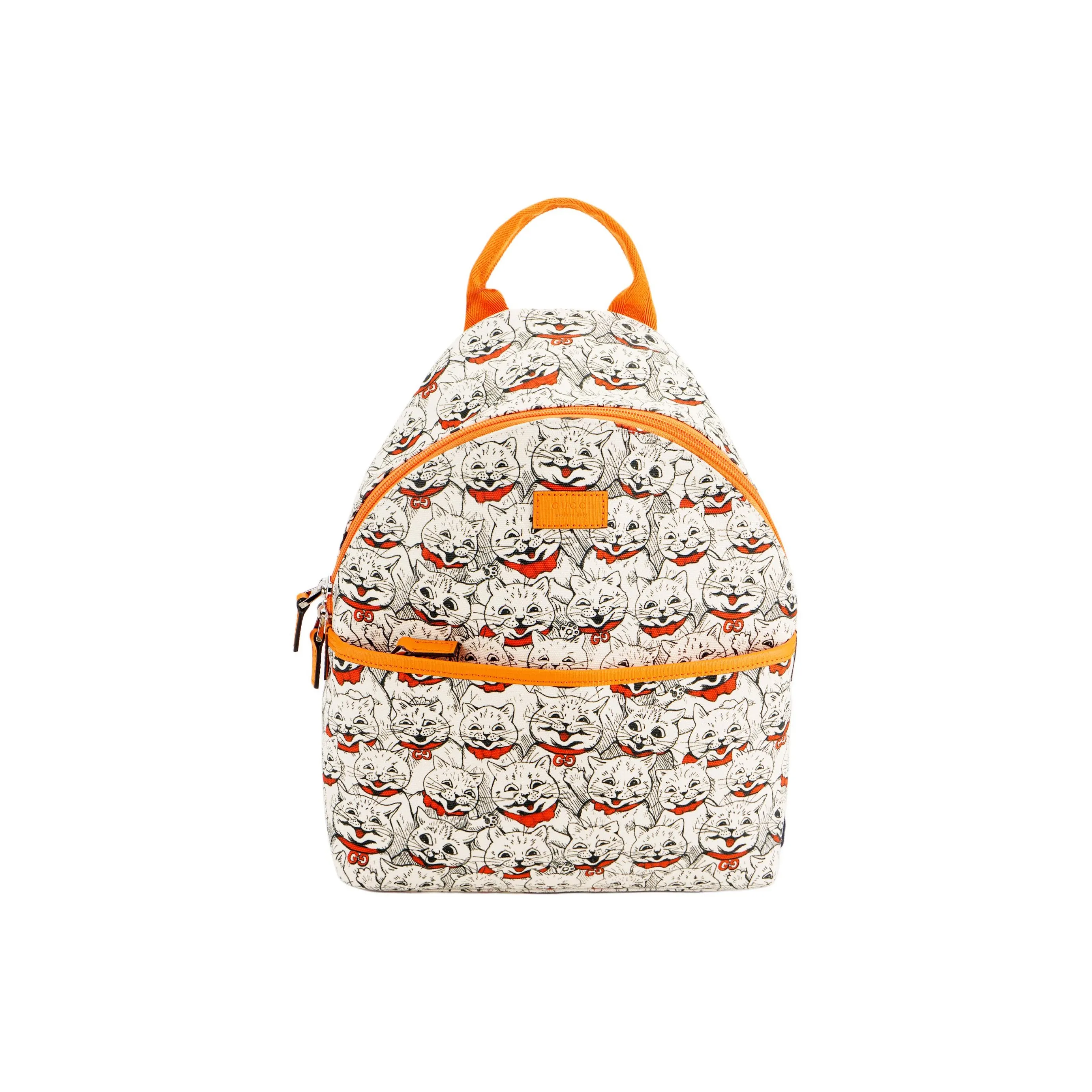 GUCCI Cotton Backpack Kids' Orange/Beige
