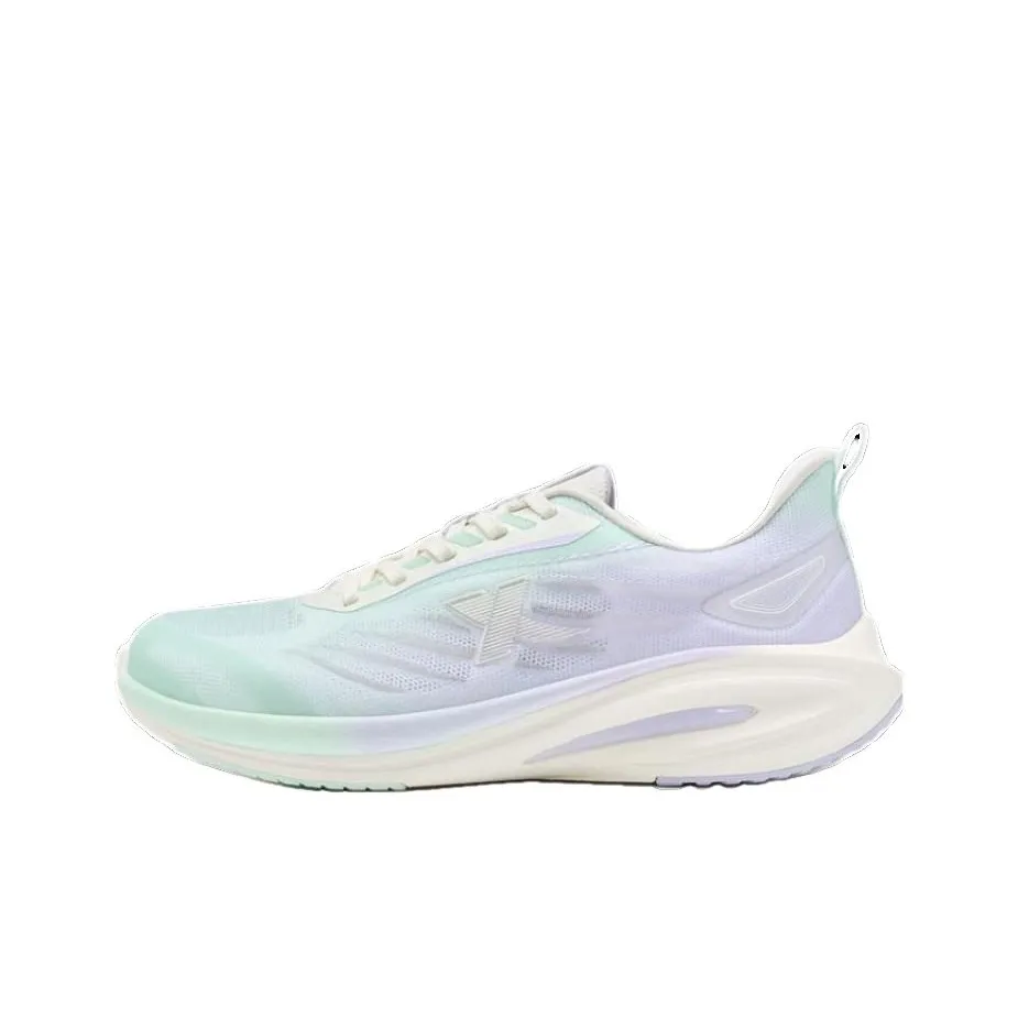 XTEP Anti Slip And Wear Resistant Breathable Low Top Running Shoes Women's Green Purple