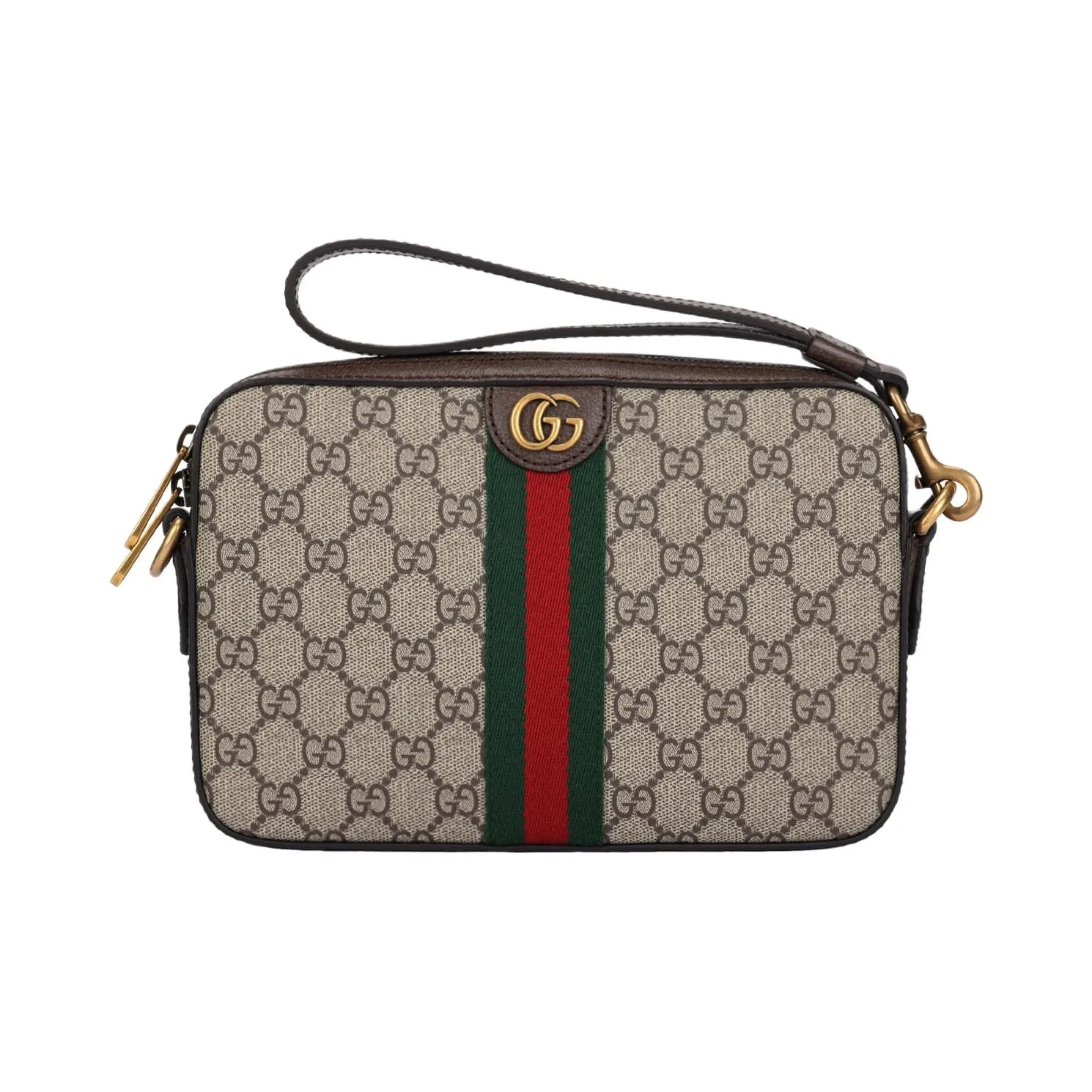 GUCCI Ophidia Canvas With Leather Trim Camera Bag, Crossbody Bag, Shoulder Bag Unisex