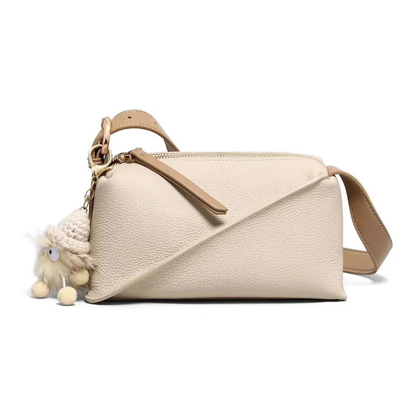 PESASRIE Коровья кожа Сумка через плечо Стандартная Женская Капучино