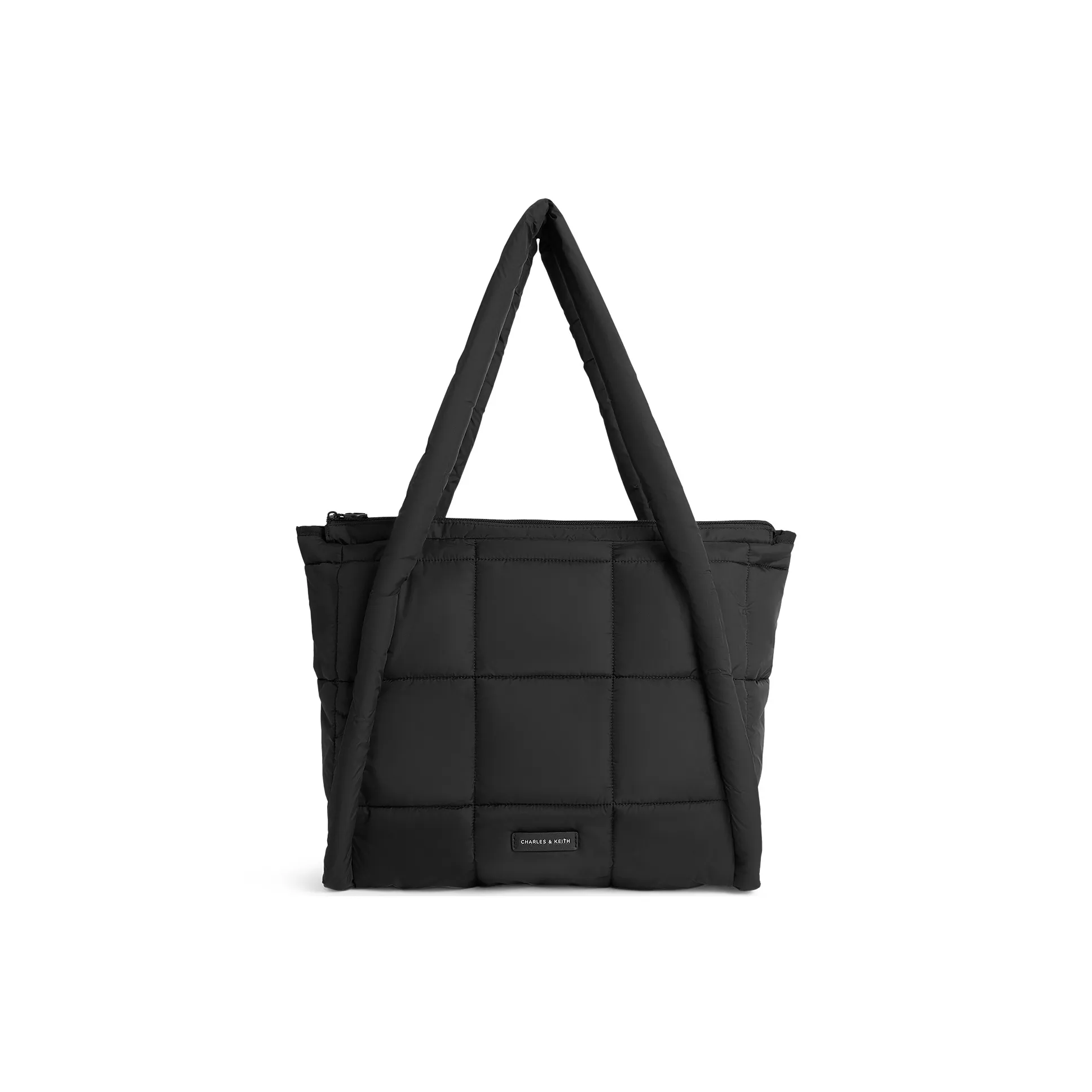 CHARLES KEITH Нейлоновая сумка-тоут сумка через плечо женская черная