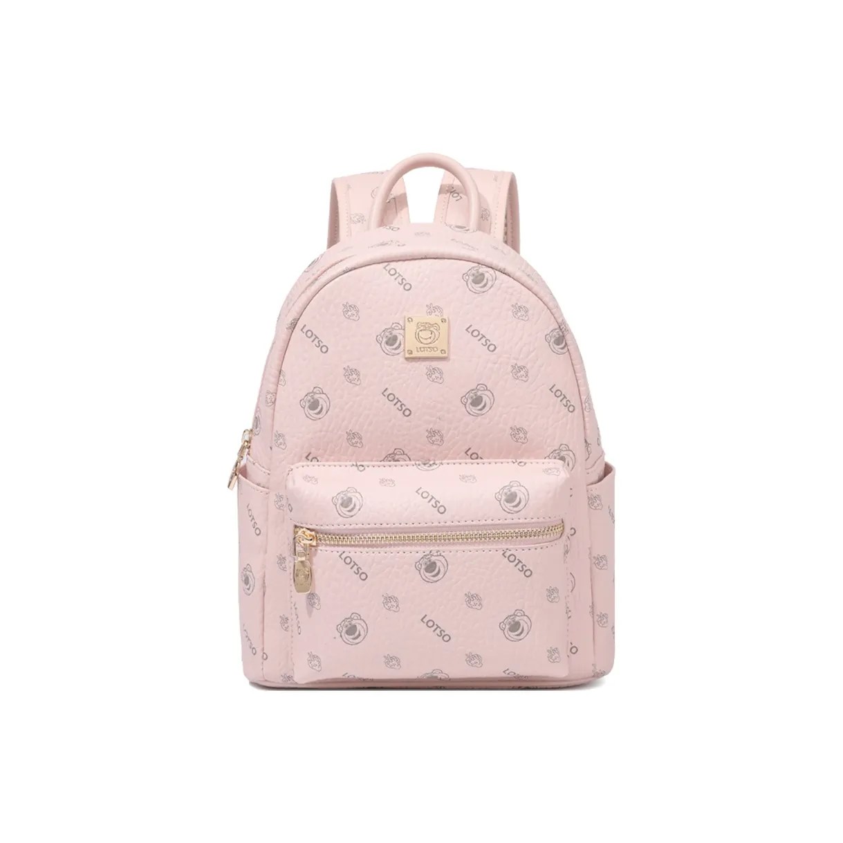 Disney Strawberry Bear Series ПВХ Рюкзак Стандартный Женский Розовый Белый