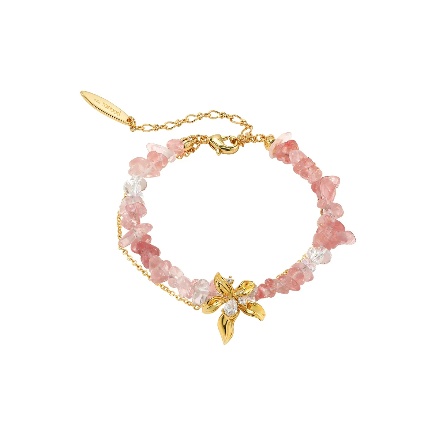 BOONEE ALUS Медный IS Покрытие из золота с каратным золотом Браслеты Женские