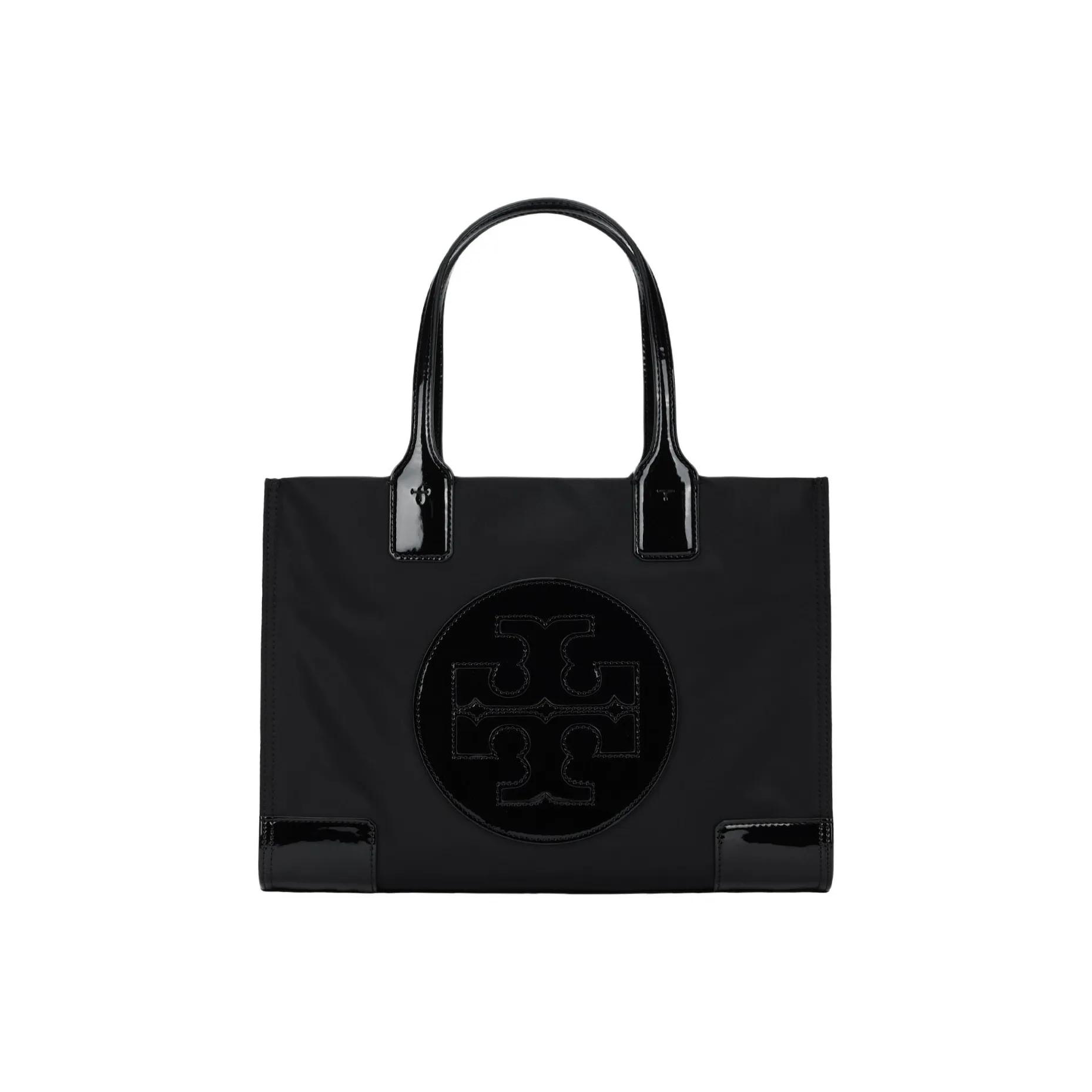 TORY BURCH Ella PU Tote Bag, Shopping Bag, Shoulder Bag, Handbag Trumpets Women's Black