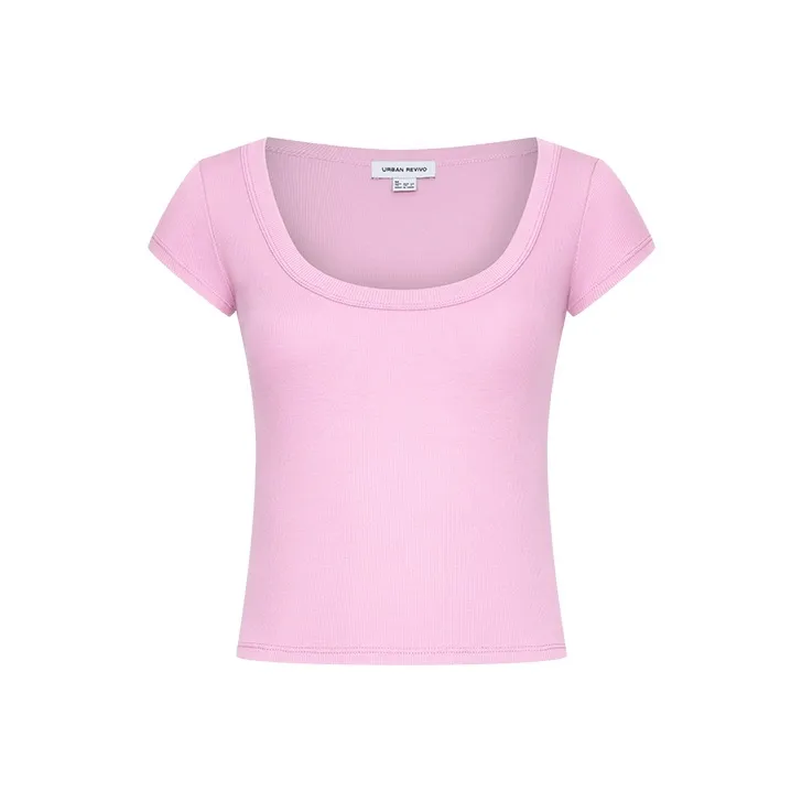 URBAN REVIVO Розовые Женские T-рубашки