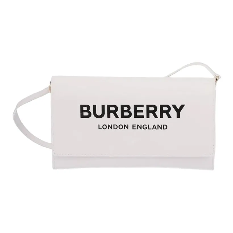 Burberry Leather Shoulder Bag, Crossbody Bag Women's White