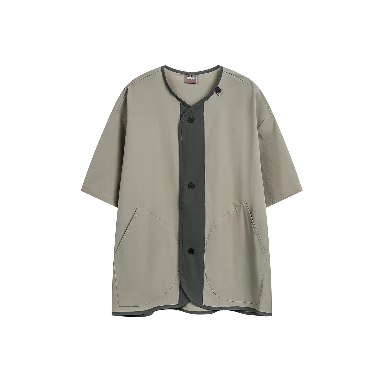 UNDOMAZE Летняя Короткая Рубашка с Короткими Рукавами Свободного Кроя Мужская