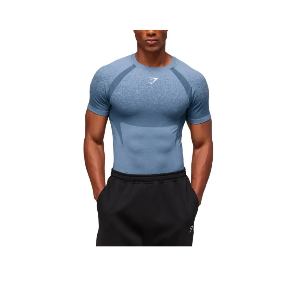 GYMSHARK Выцветший Синий Мужской T-Рубашки