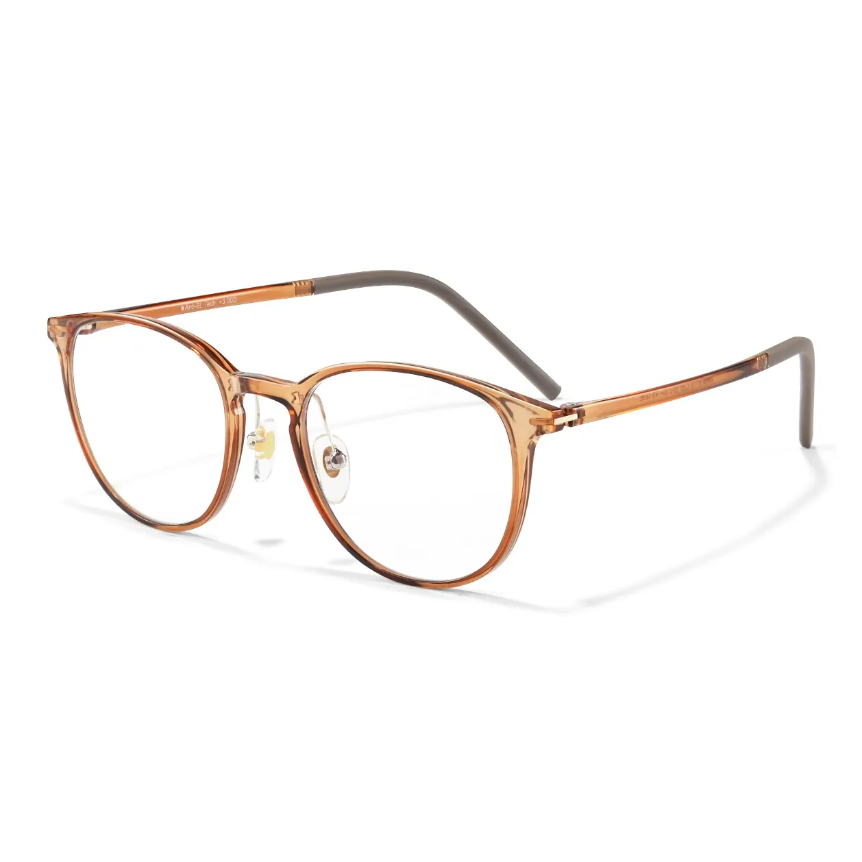 ZIPPO TR90 Нержавеющая Сталь Круглые Оправы для Очков Унисекс Чай Черный