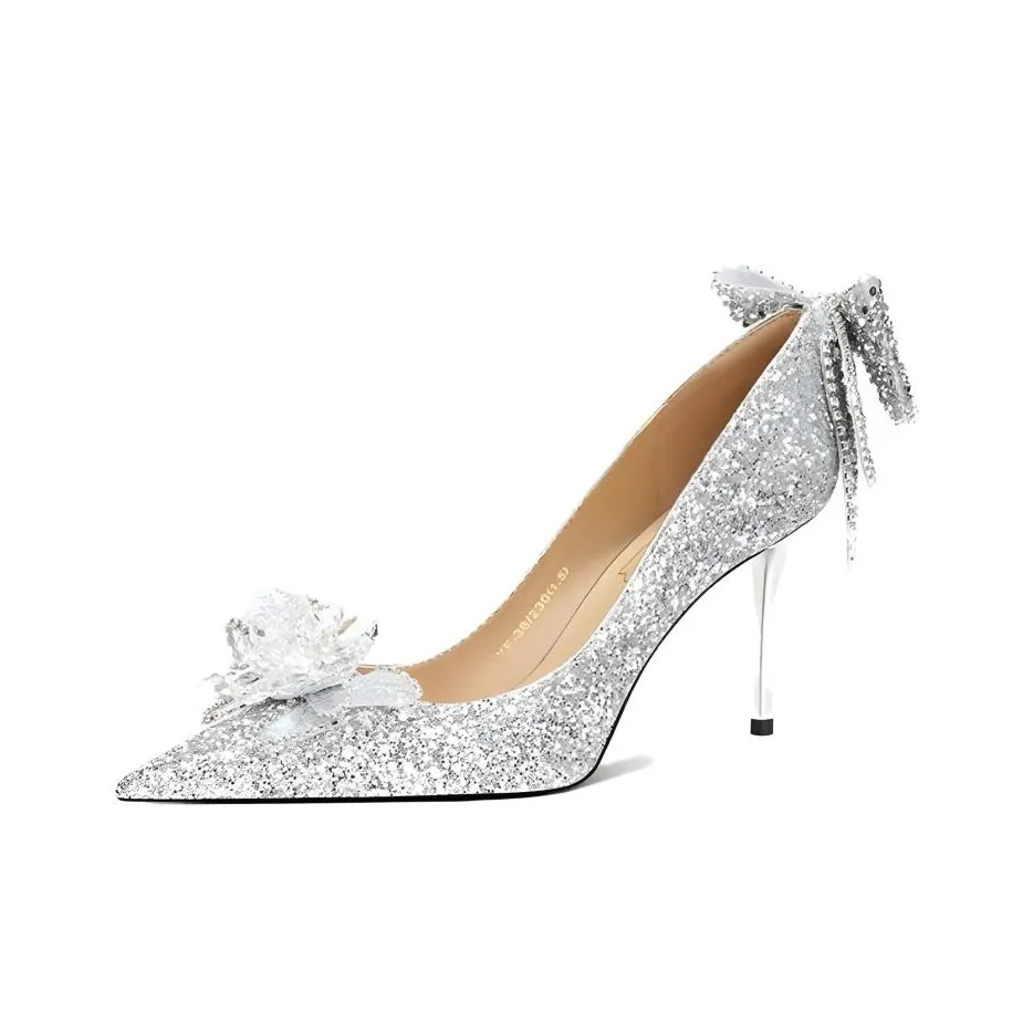 RoseDoris Узкий каблук Высокие каблуки 8 см Женские Серебряные